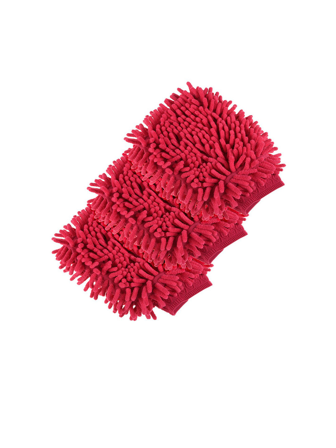 Kuber Industries Chenille Mitts Pink 3 Pieces Hand Duster