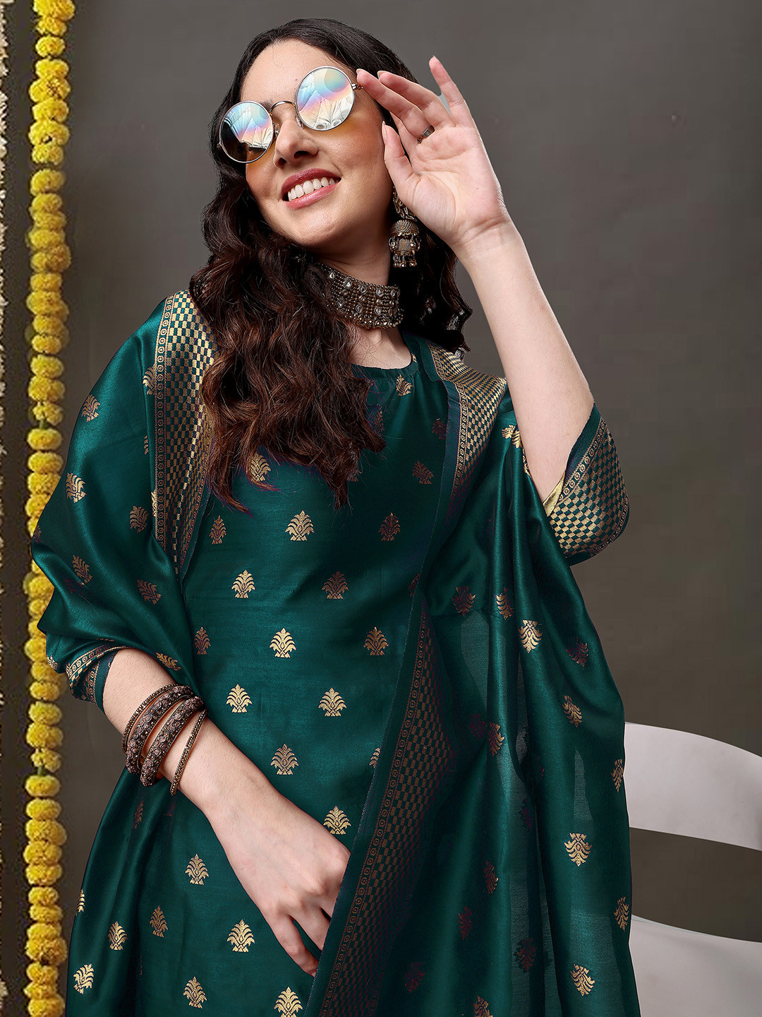KALINI Regular Kurta with Salwar & With Dupatta