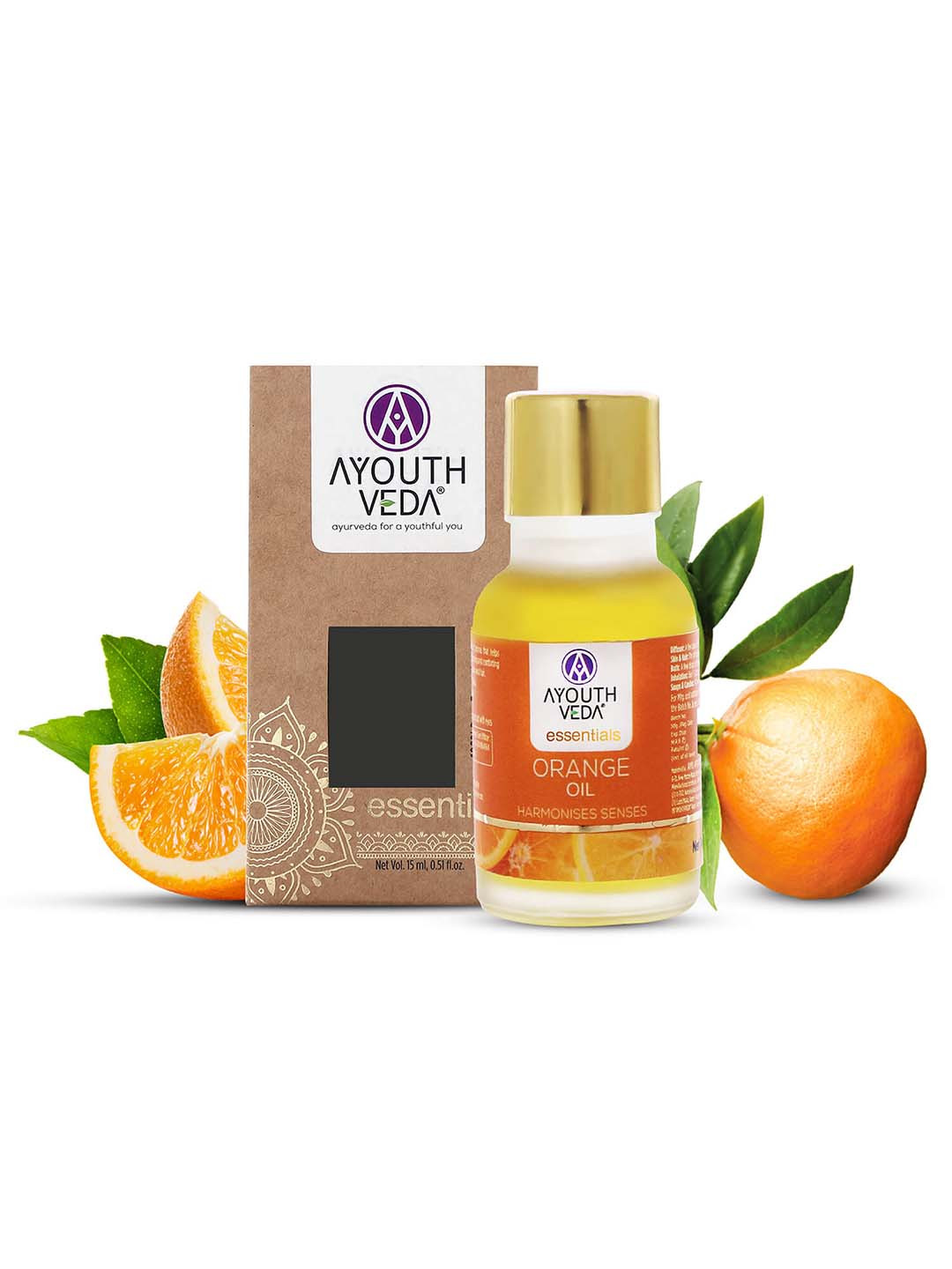 AYOUTHVEDA 100% Pure & Natural Orange Essential Oil for Skin & Hair - 15 ml