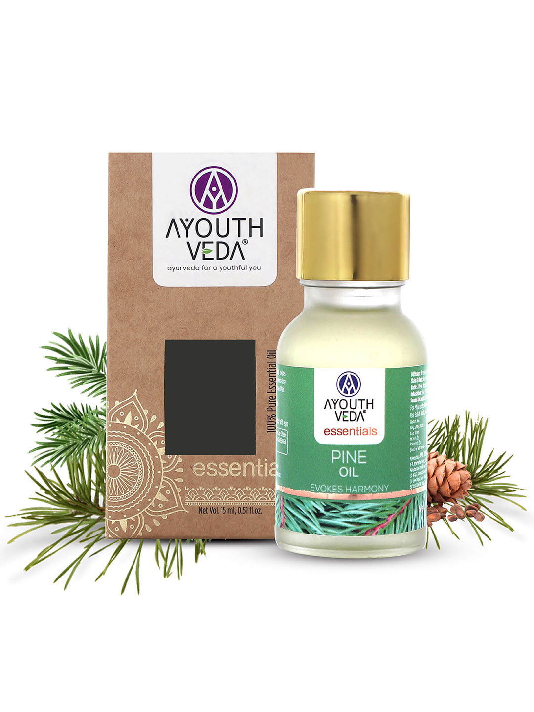 AYOUTHVEDA 100% Pure & Natural Pine Essential Oil for Skin & Hair - 15ml