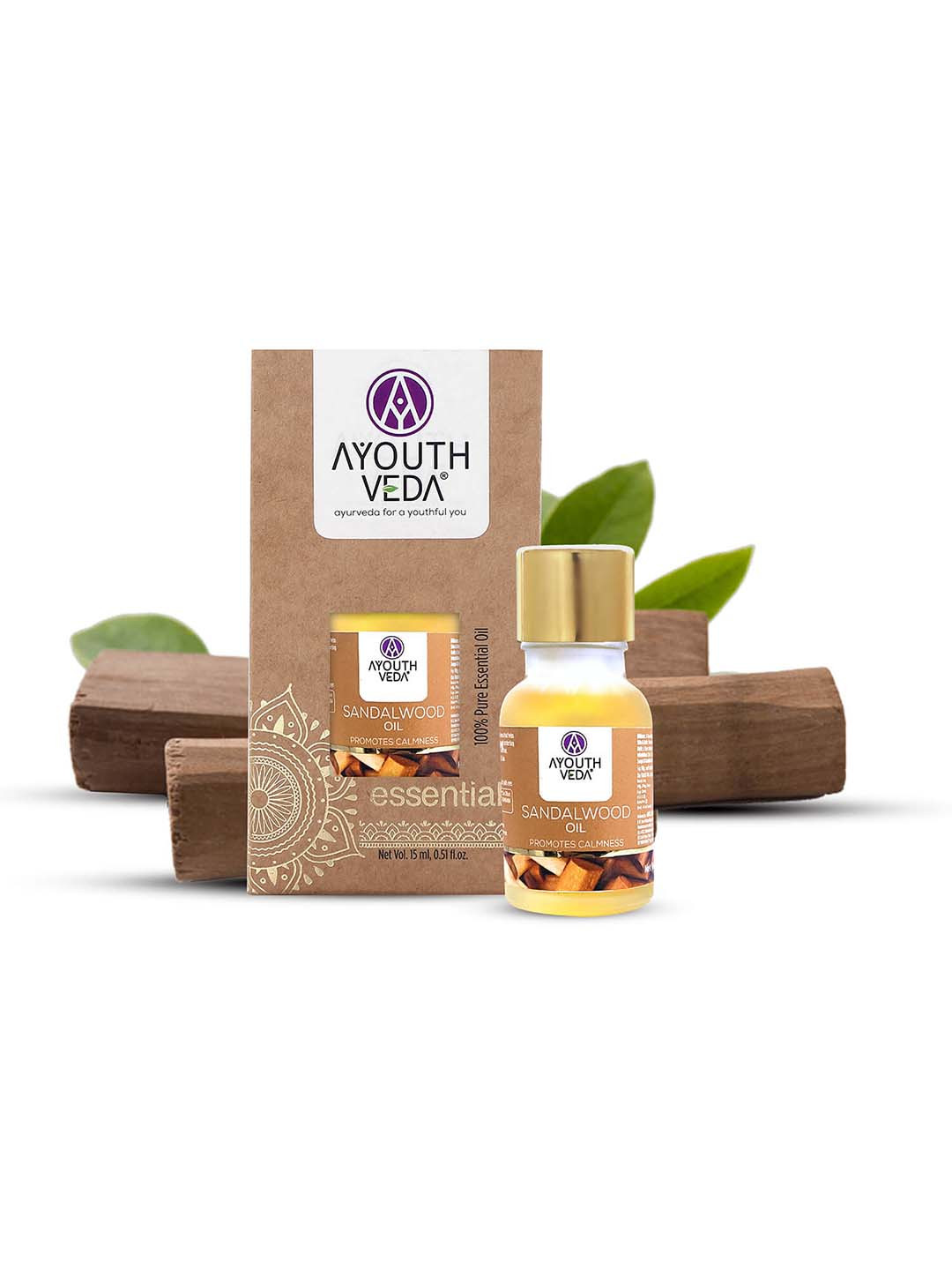 AYOUTHVEDA 100% Pure & Natural Sandalwood Essential Oil For Skin & Hair - 15ml