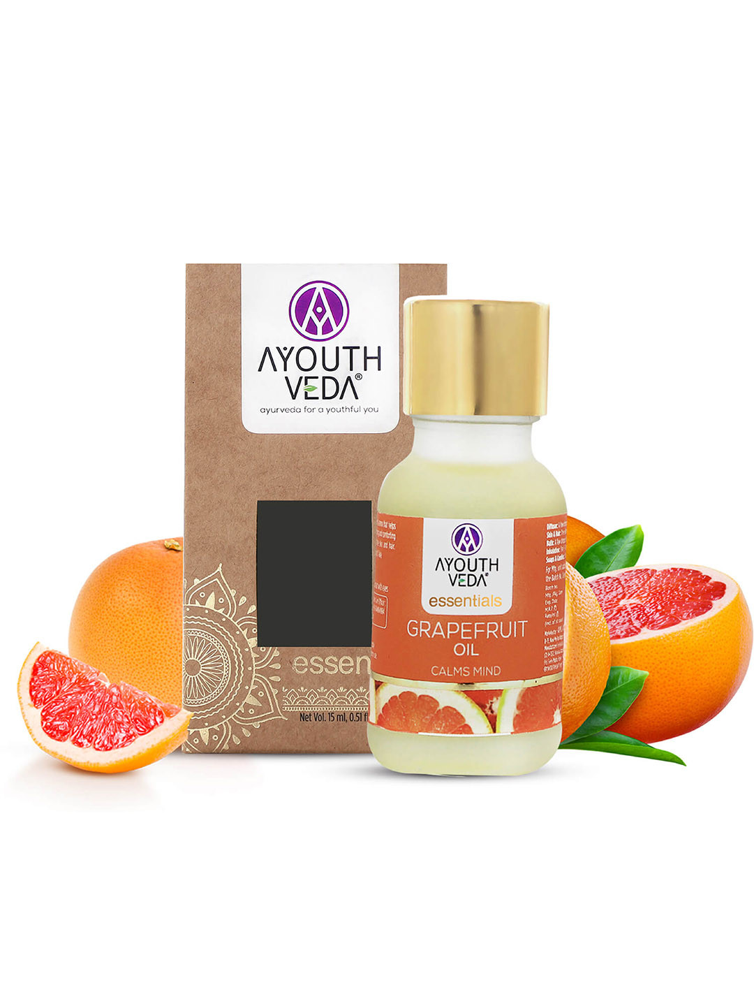 AYOUTHVEDA 100% Pure & Natural Grapefruit Essential Oil For Skin & Hair - 15ml