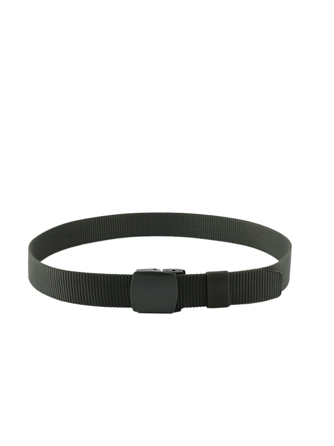 The Roadster Lifestyle Co.Men Pack Of 2 Brown & Olive Green Textured Canvas Belts