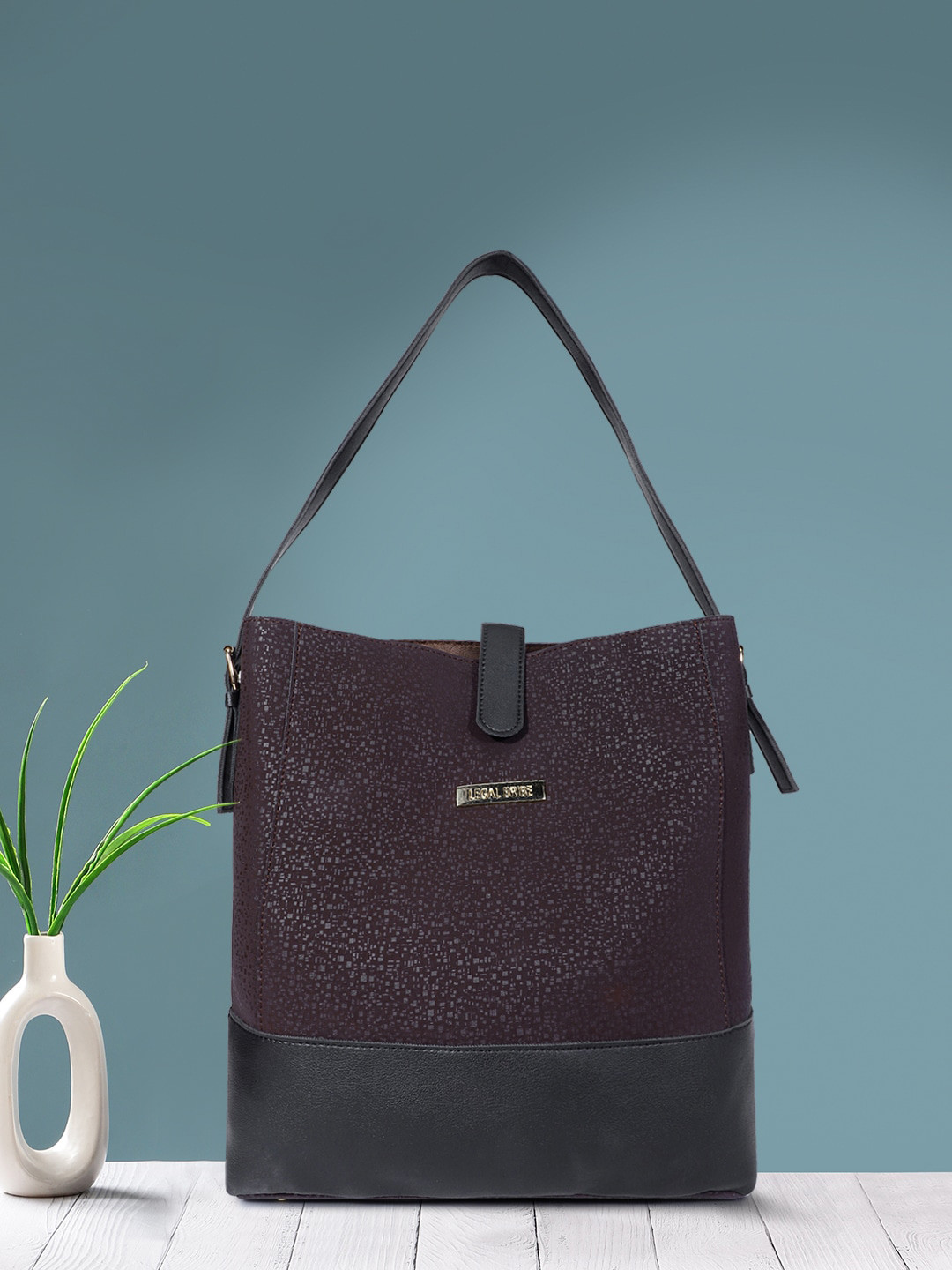 LEGAL BRIBE Textured Structured Handheld Bag