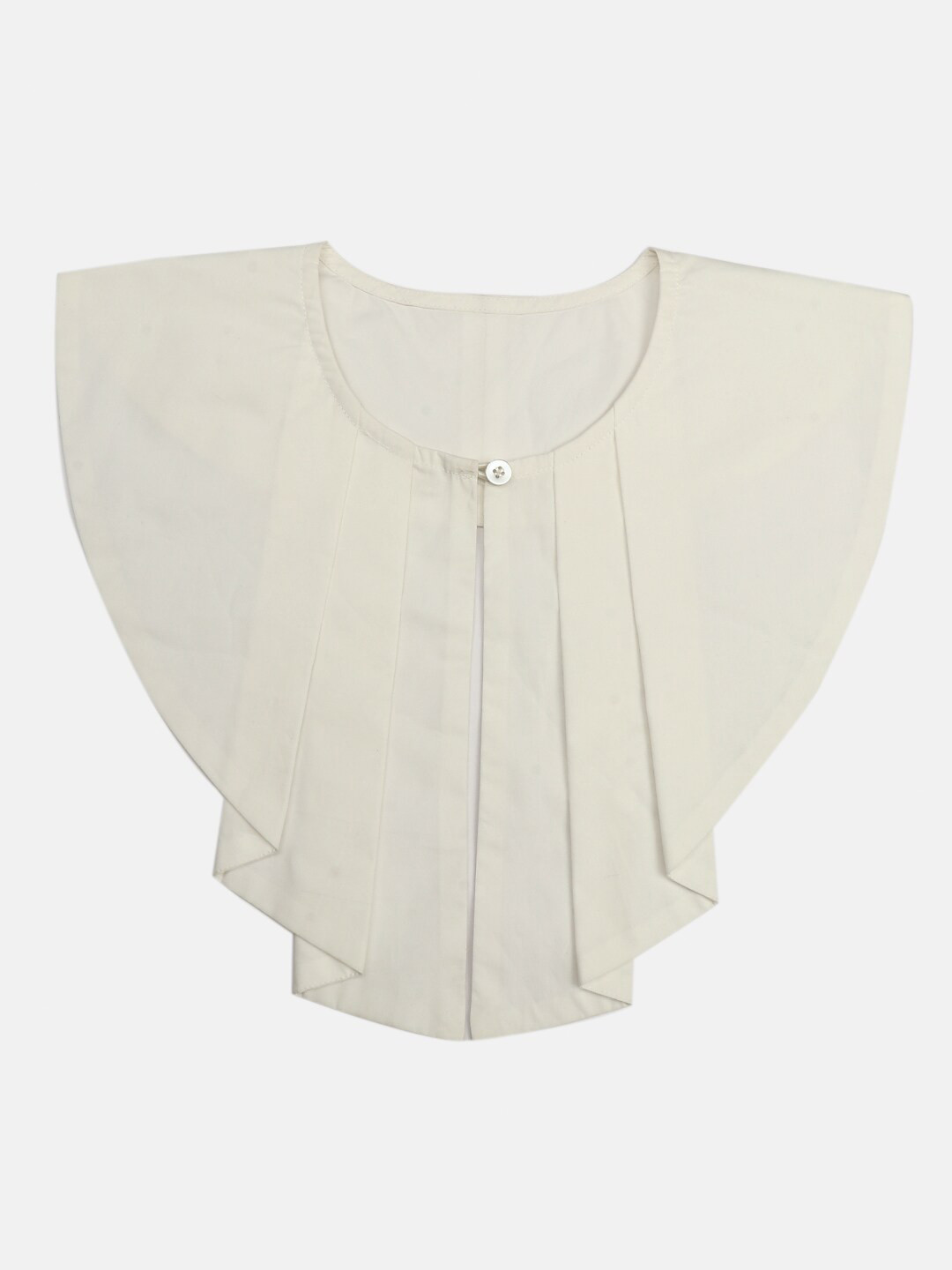 Beau Design Cotton Detachable Collar With Pleated Detail