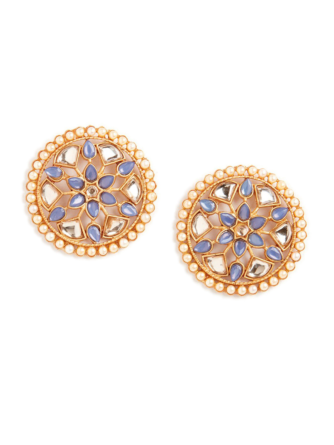 HOT AND BOLD Gold-Plated Teardrop Shaped Studs Earrings