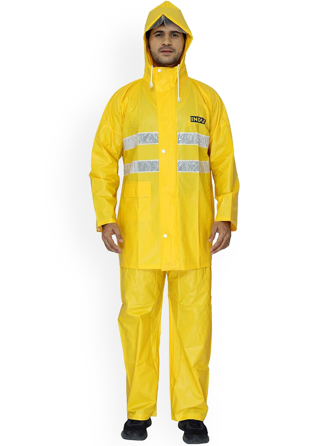 THE CLOWNFISH Waterproof Reflective Stripes Rain Suit