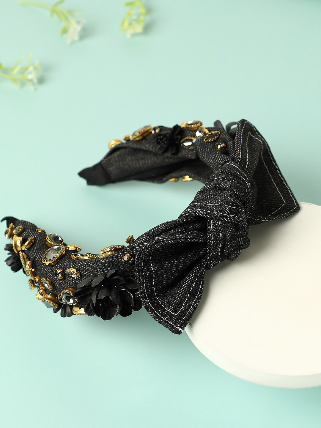 SOHI Women Embellished Hairband With Bow
