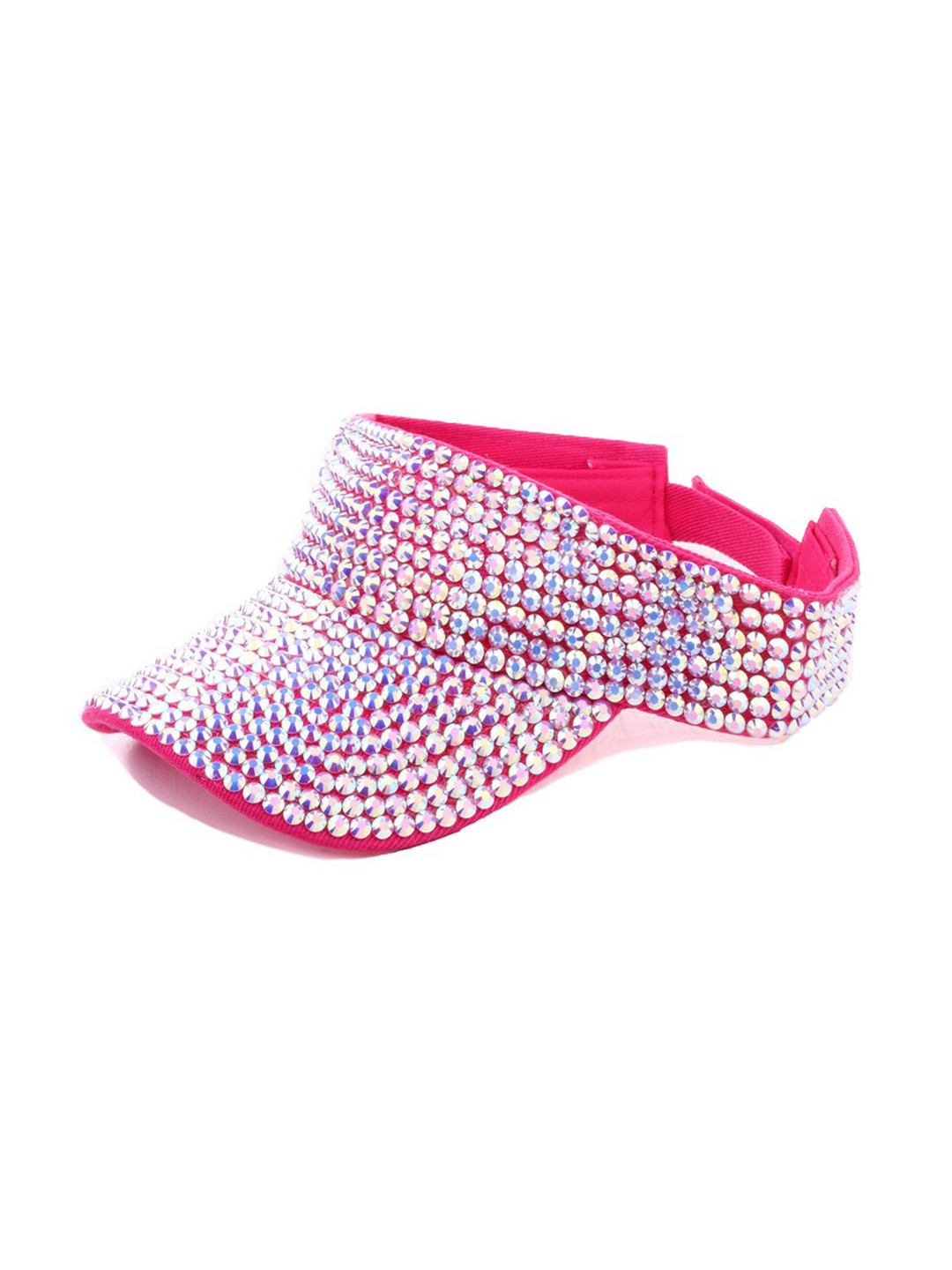 Alexvyan Women Rhinestones Embroidered Cotton Visor Cap