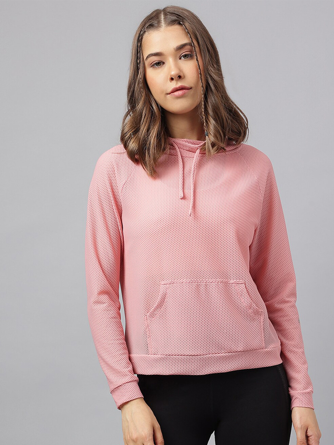 Fitkin Self Design Mock Collar Sweatshirt