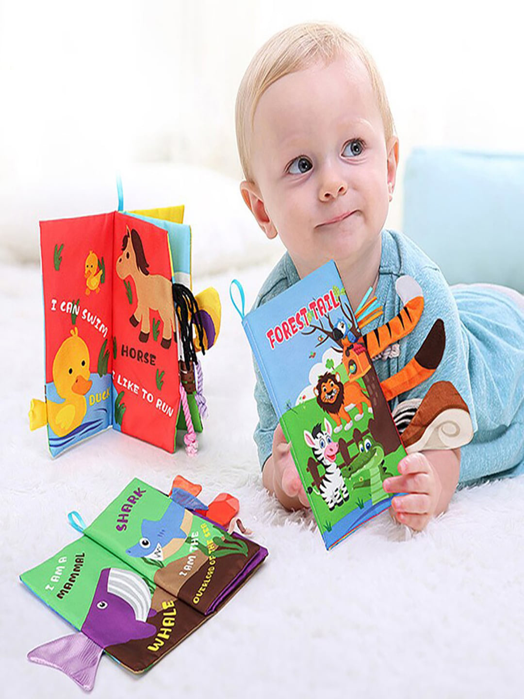 Baby Moo Infant Kids Forest Tail Educational Soft Cloth Book