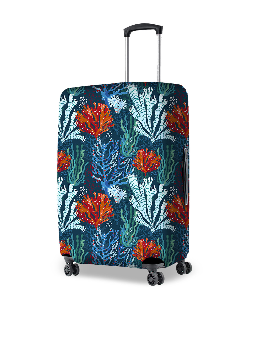Nasher Miles Coral Printed Luggage Cover