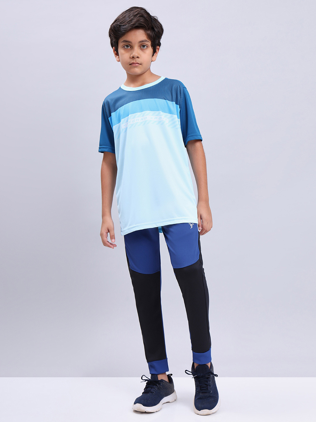 Technosport Boys Antimicrobial Colourblocked Sports T-Shirts