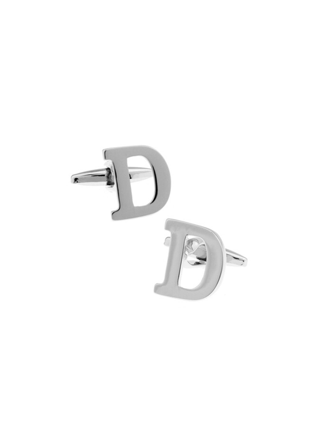 The Tie Hub Silver-Toned Alphabet Cufflinks