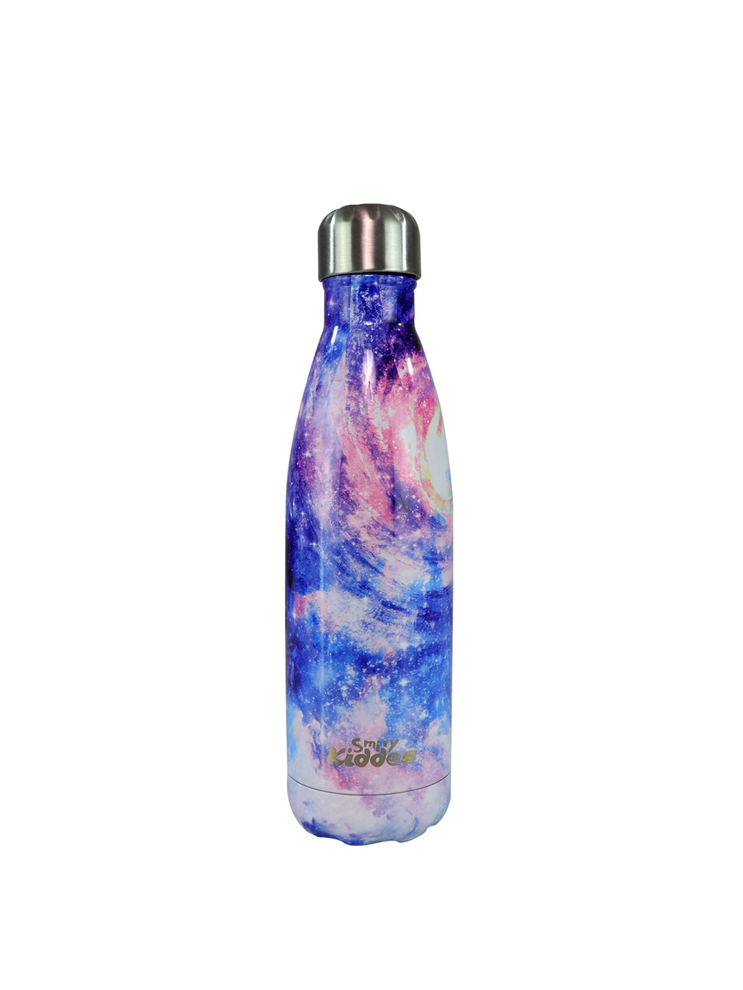 Smily Kiddos Blue Conversational Stainless Steel Spill Proof Flask - 700ml