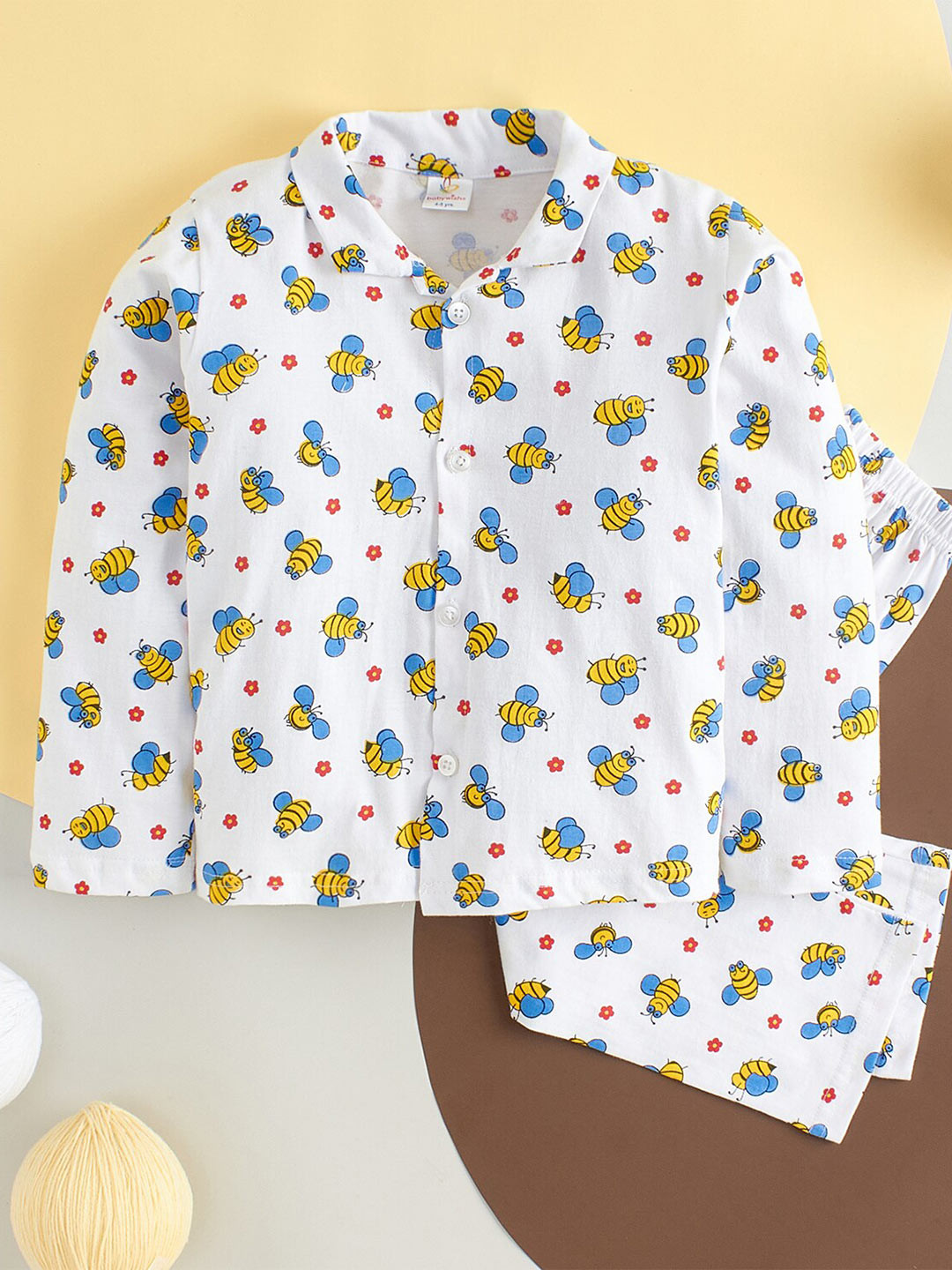 Babywish Kids Butterfly Theme Printed Pure Cotton Night suit