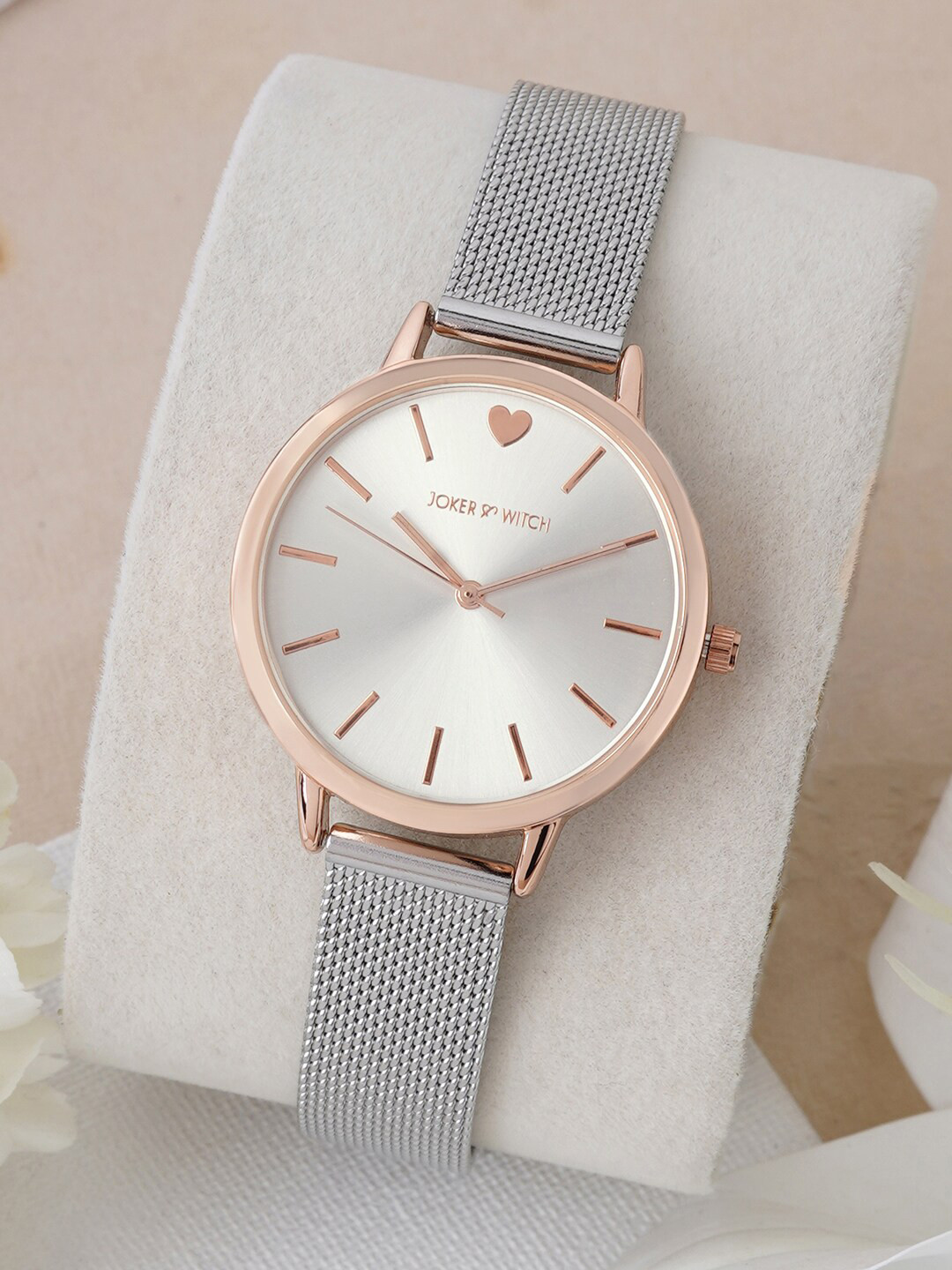 JOKER & WITCH Women Dial & Stainless Steel Bracelet Style Straps Analogue Watch AMWW744
