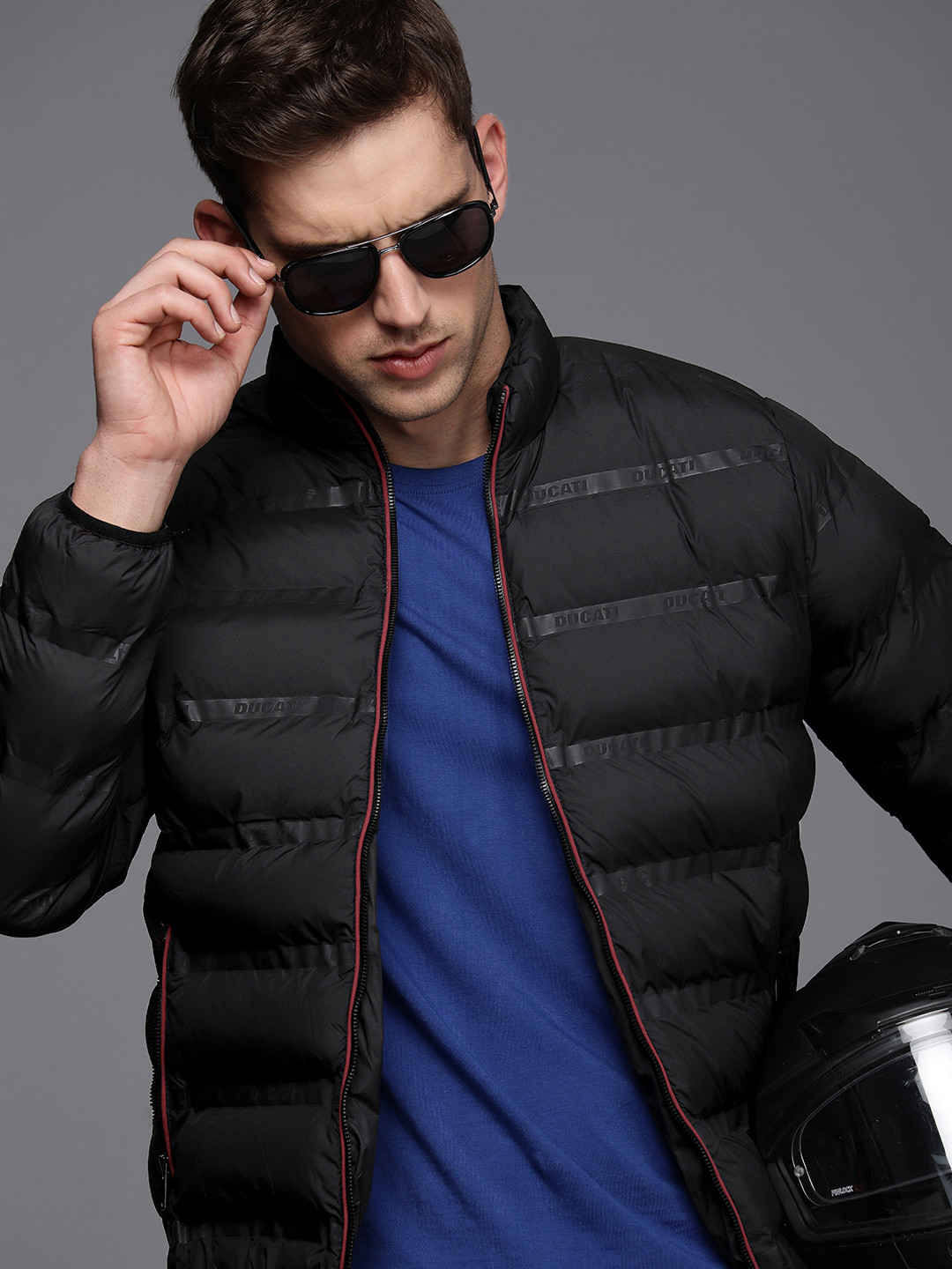 Ducati Men Solid Padded Jacket