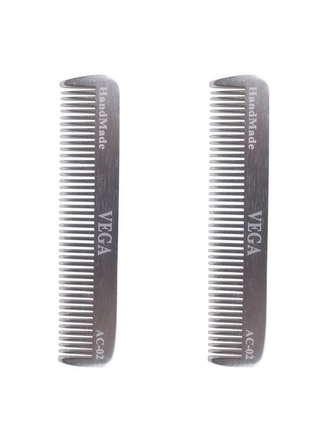 VEGA Set Of 2 Pocket Hair Comb VC2AC-02 - Silver