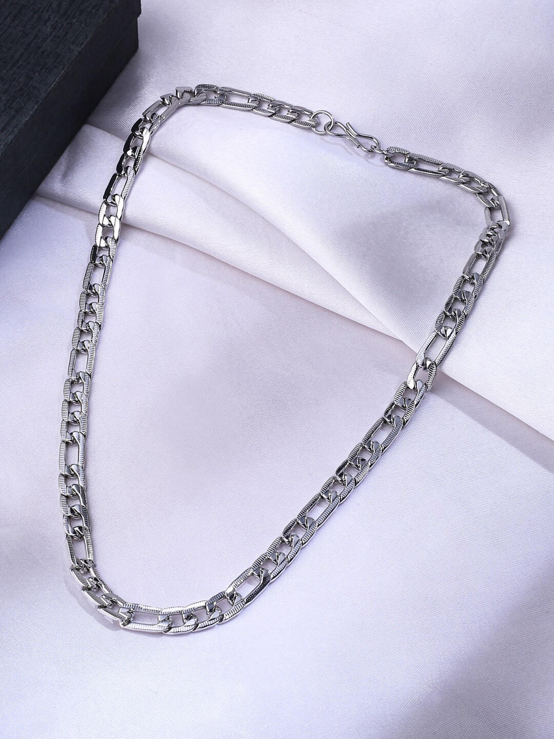NVR Men Rhodium-Plated Stainless Steel Chain