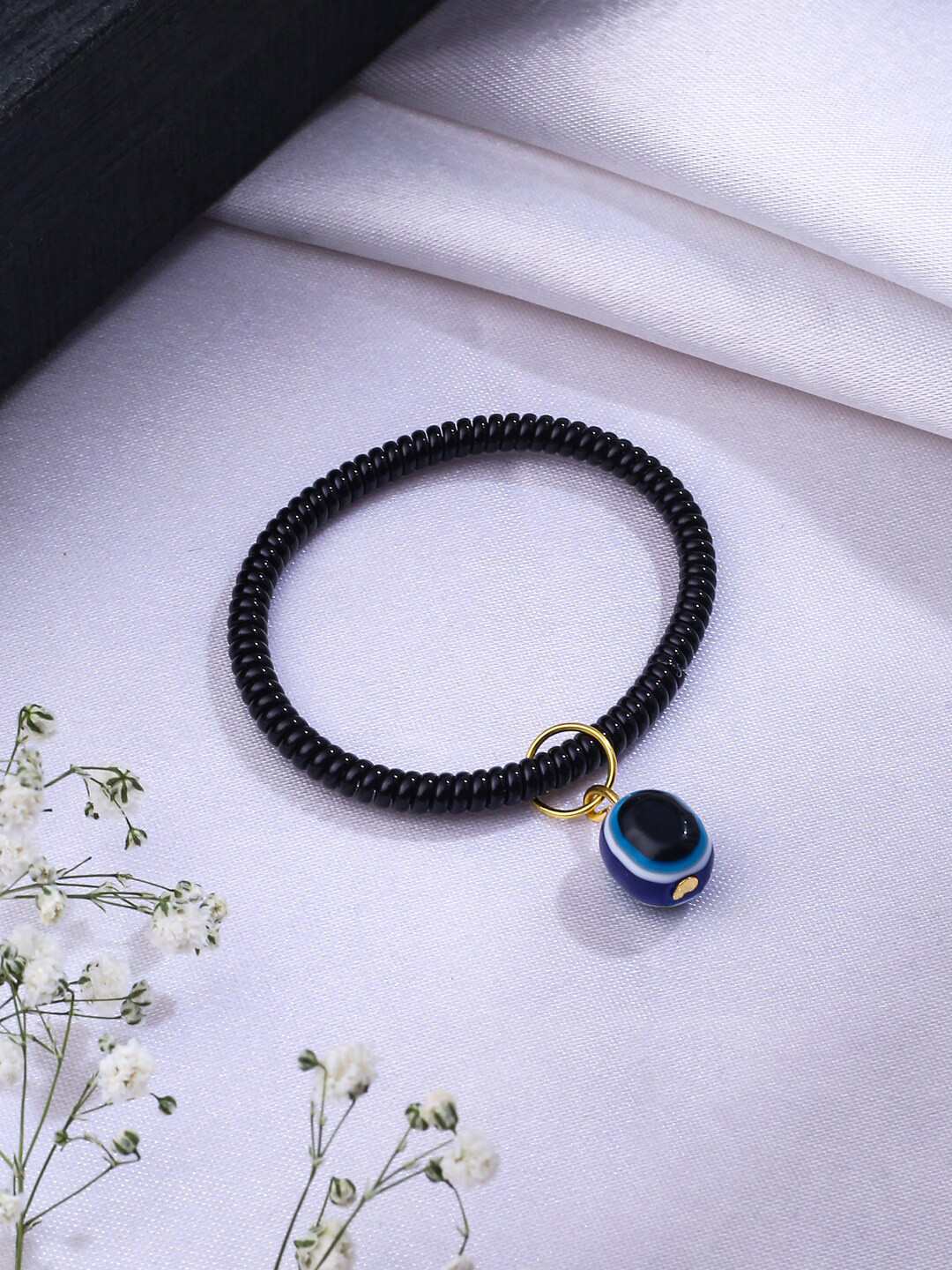 NVR Unisex Evil Eye Spring Ring Bracelet