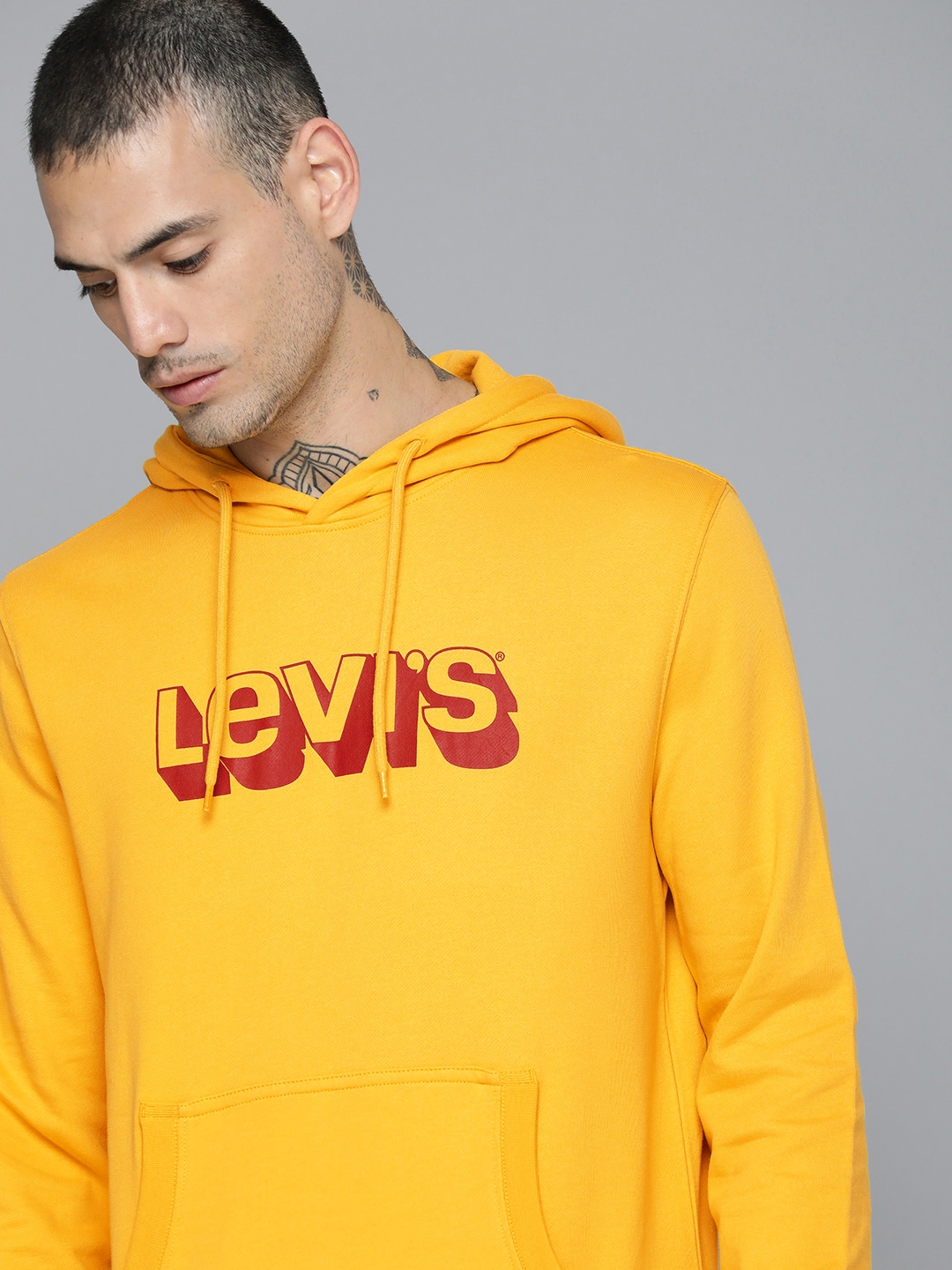 Buy Levis Pure Cotton Brand Logo Printed Hooded Sweatshirt Sweatshirts for Men 23473358 Myntra