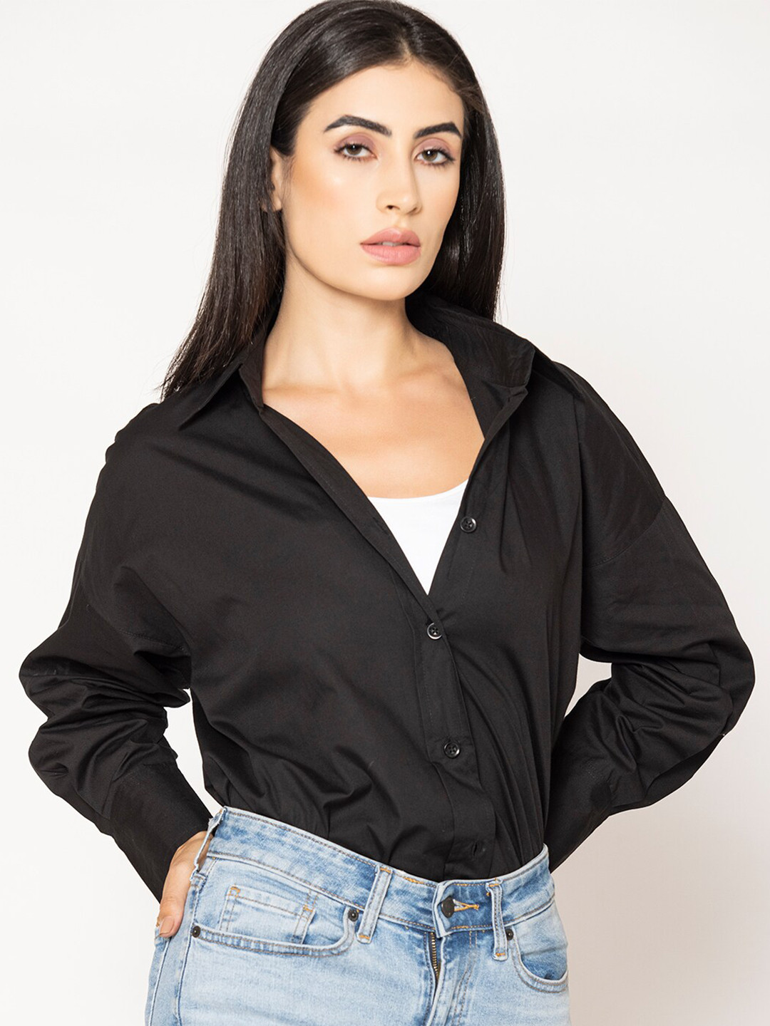 Lounge Dreams Pure Cotton Oversized Poplin Shirt