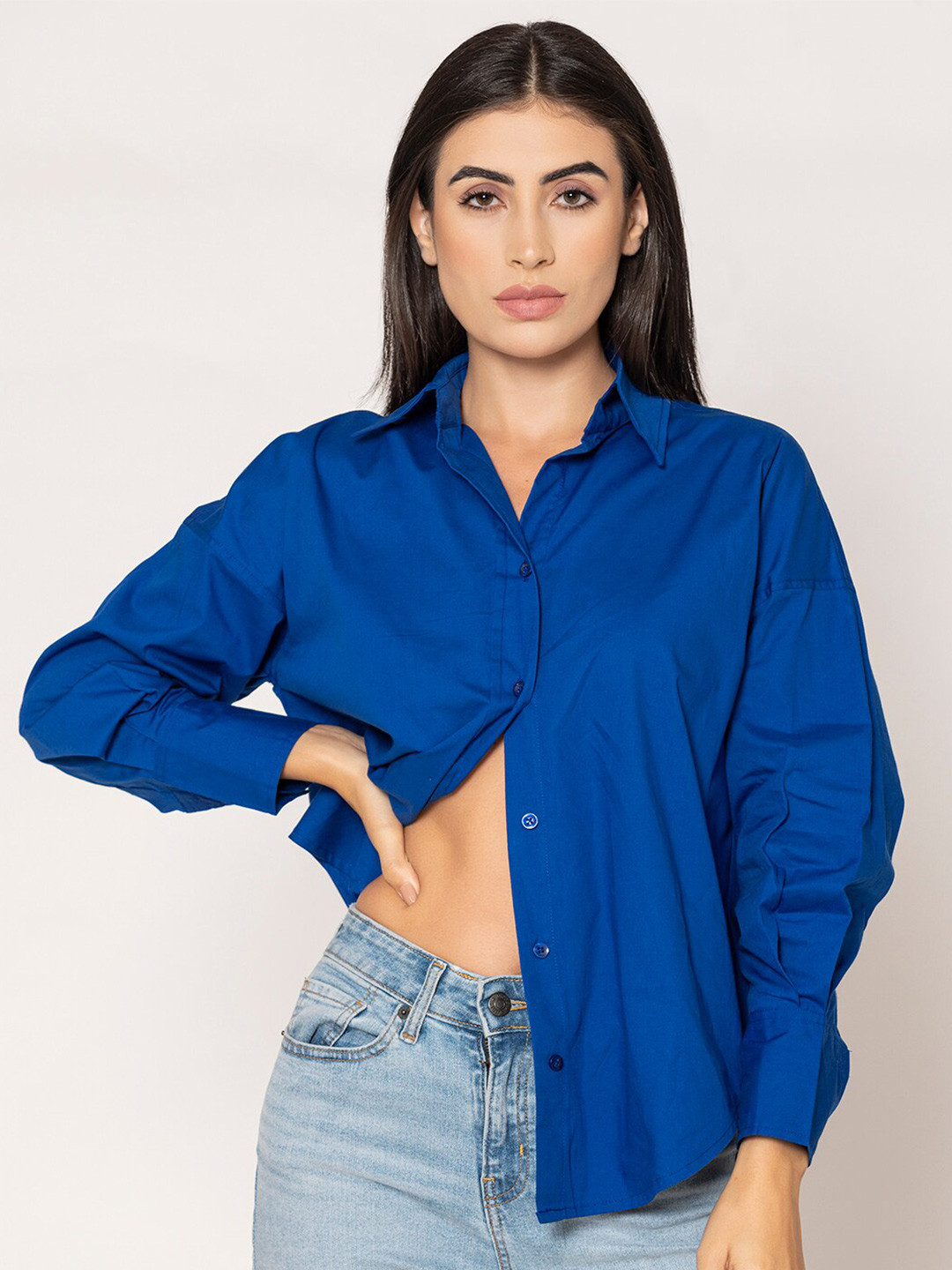 Lounge Dreams Pure Cotton Oversized Poplin Shirt