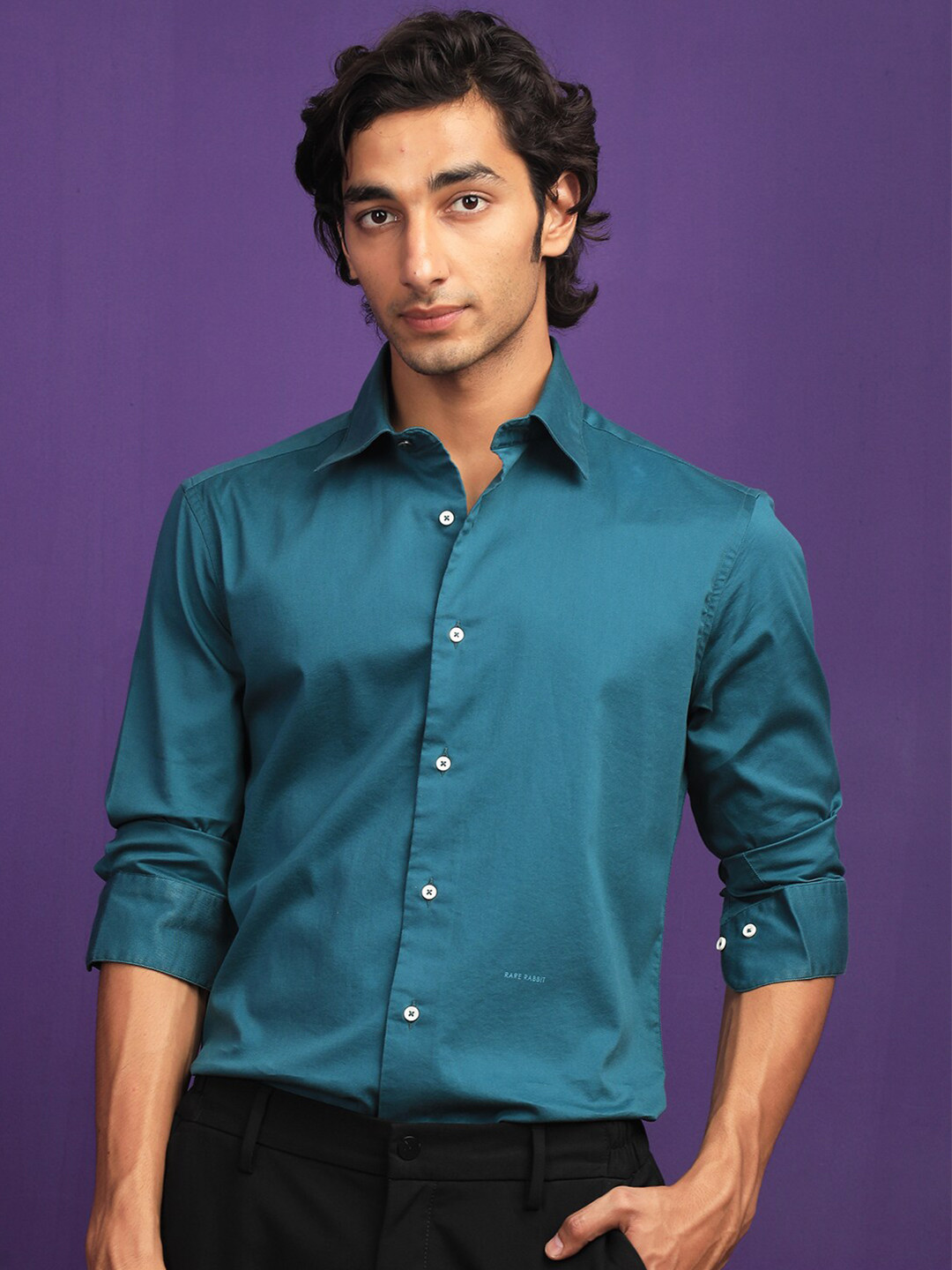 RARE RABBIT Men Molde Slim Fit Cotton Formal Shirt