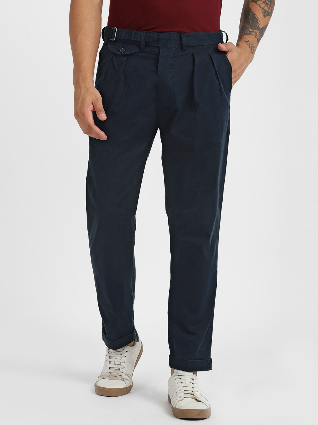 ALCOTT Men Loose Fit Chinos Trousers