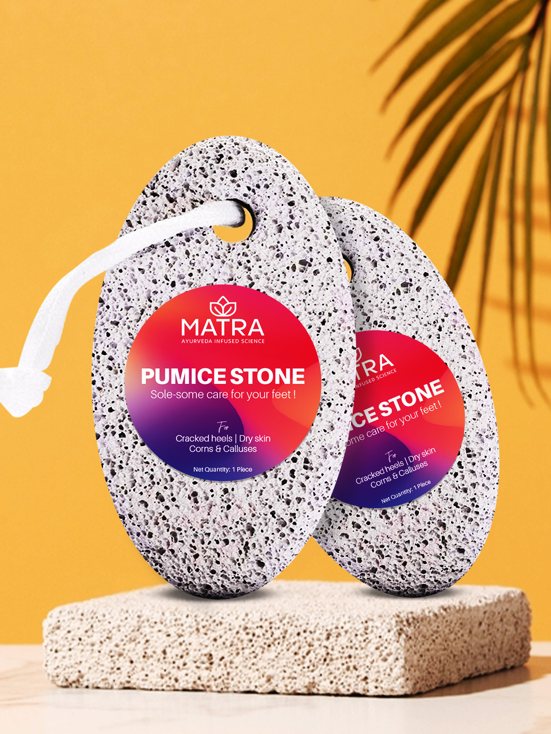 MATRA 2-Pcs Grey Textured Pumice Stones