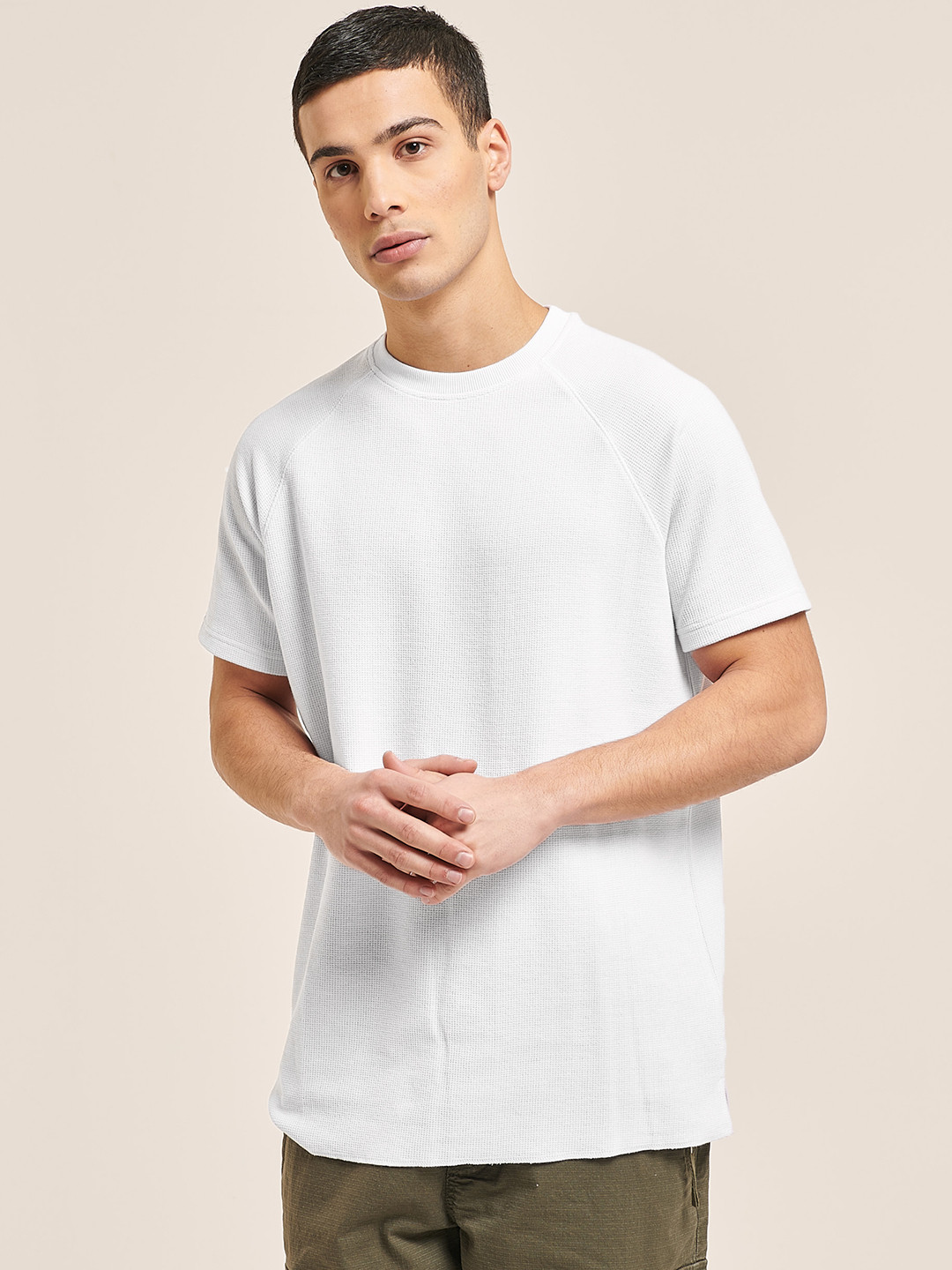 ALCOTT Men Textured T-shirt