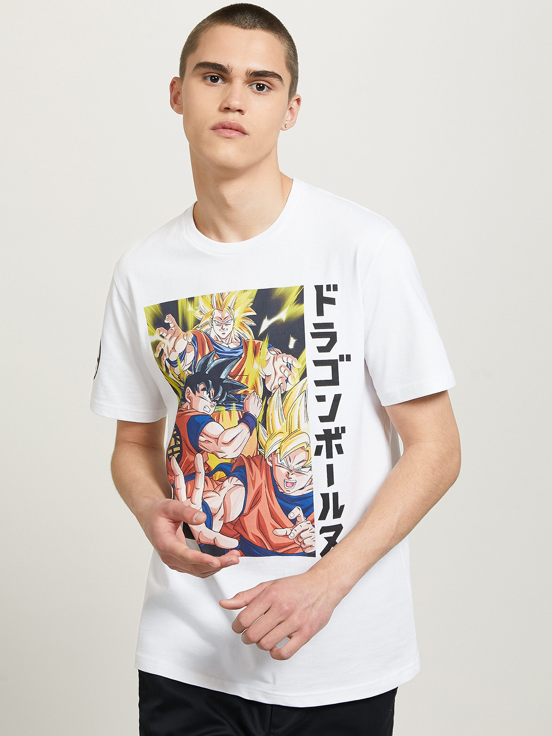 ALCOTT Men Dragon Ball Z Printed Pure Cotton T-shirt