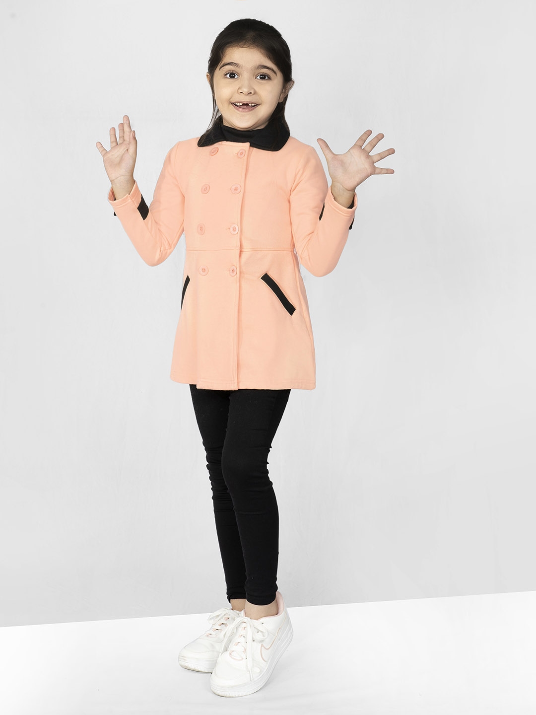 Girls cheap pink peacoat