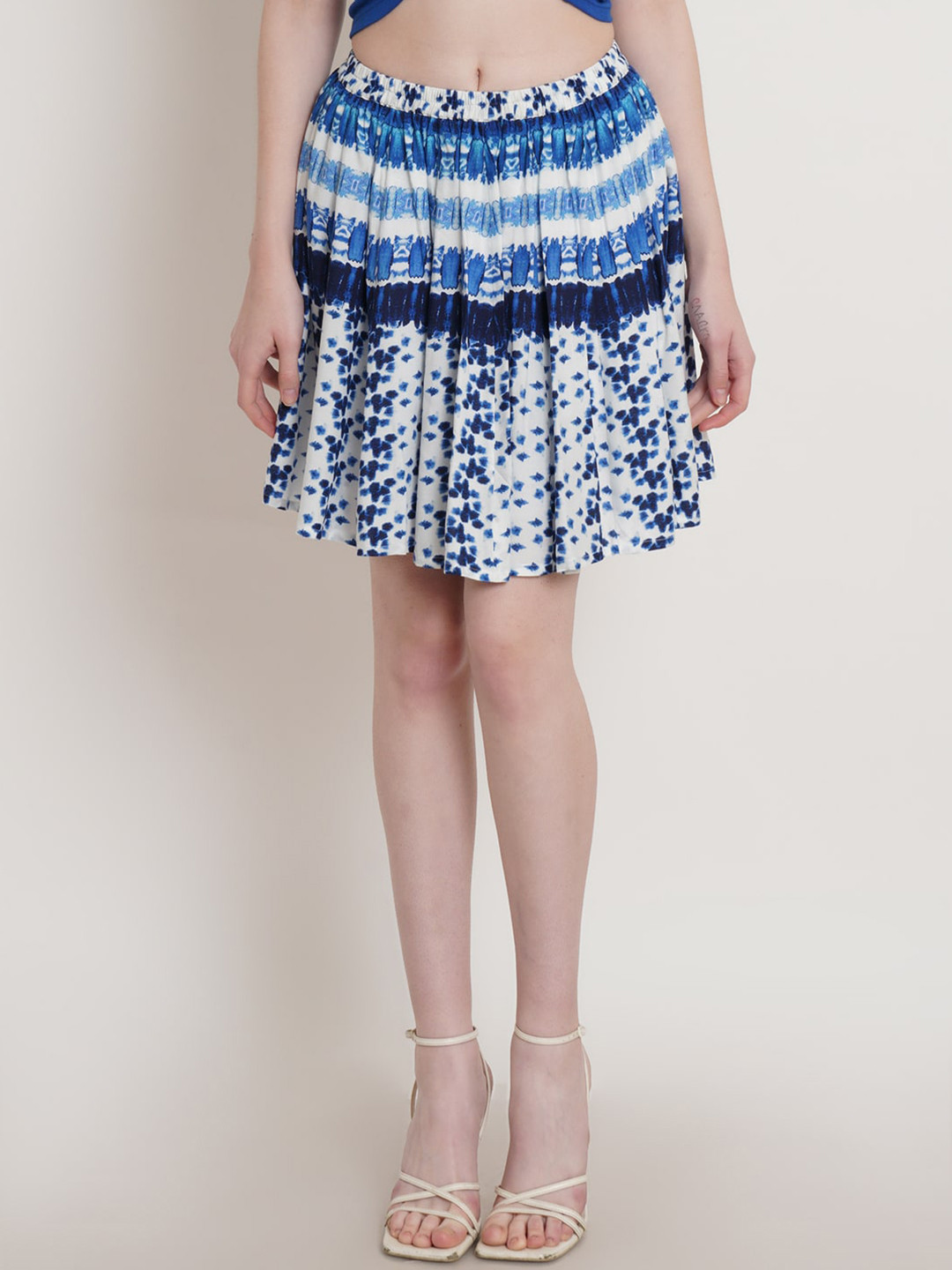 Hive91 Printed Above Knee-Length A-Line Skirts
