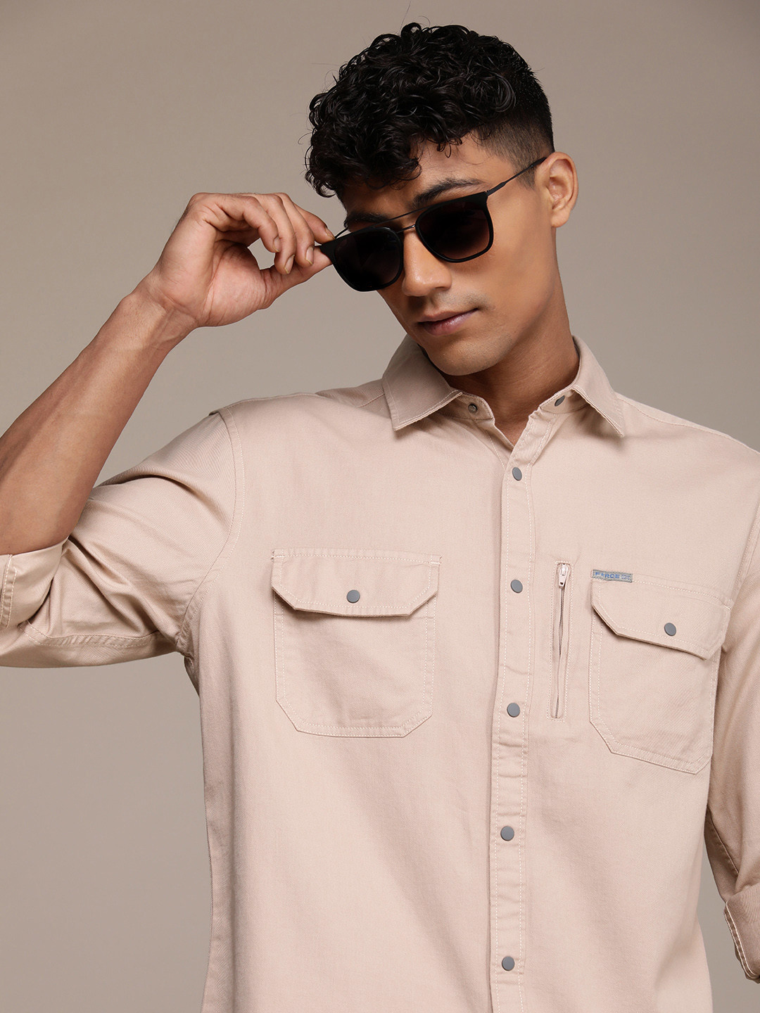 FORCE IX Slim Fit Pure Cotton Casual Shirt