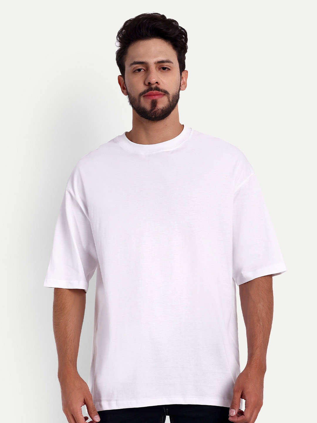 Bloopers Store Drop Shoulder Sleeves Cotton Loose T-shirt