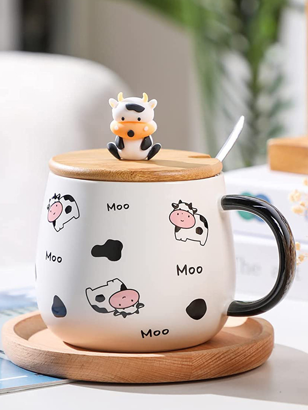 BonZeaL White Typography Ceramic Handmade Mug-480ml