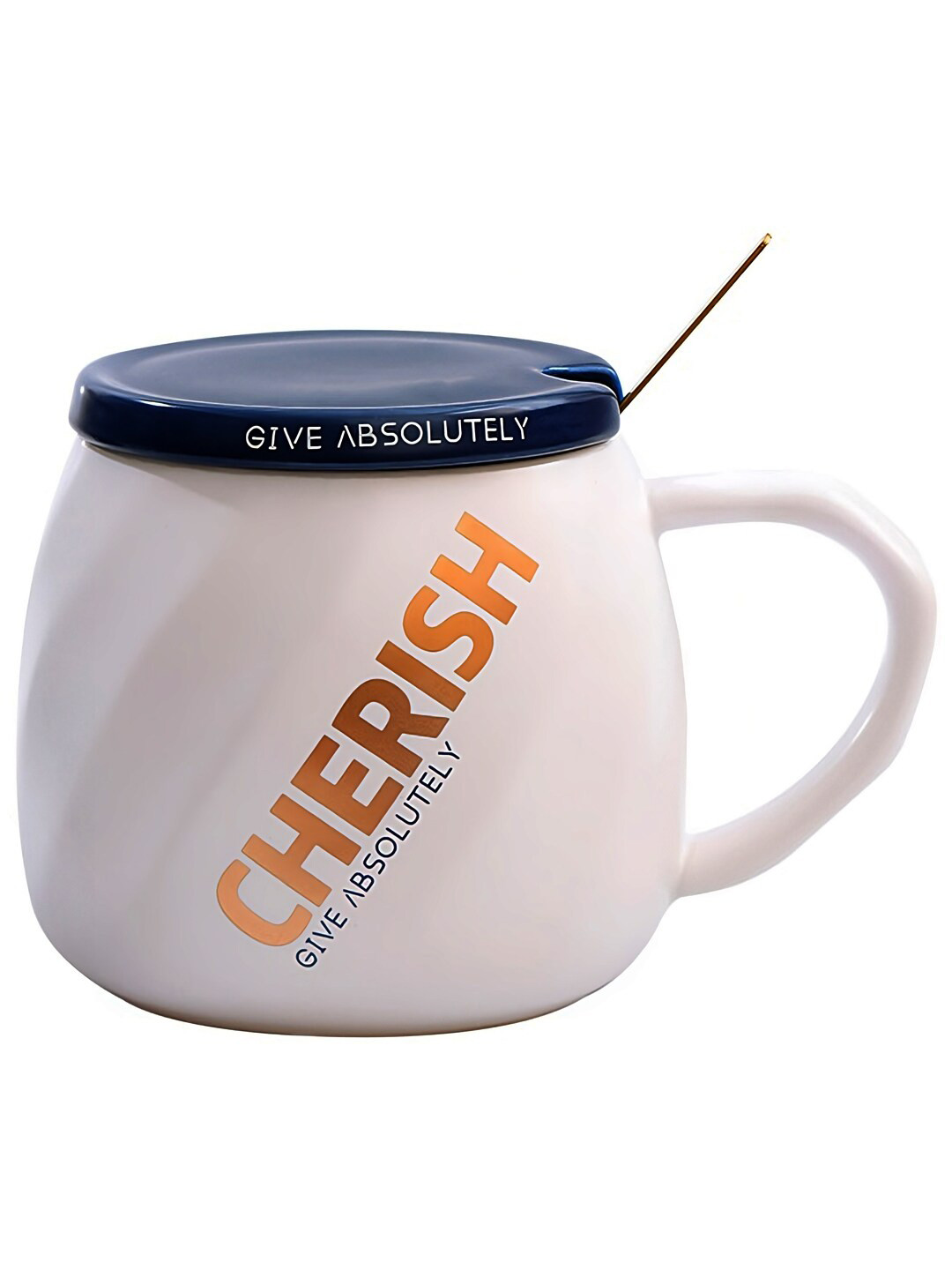 BonZeaL Manvir Name Personalised White Typography Ceramic Handmade Mug-430ml