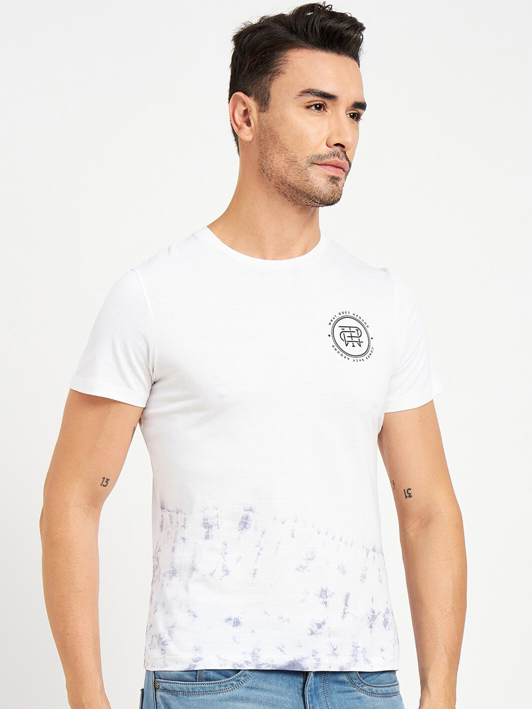CAMLA Graphic Print Crew -Neck Cotton Causal T-Shirts
