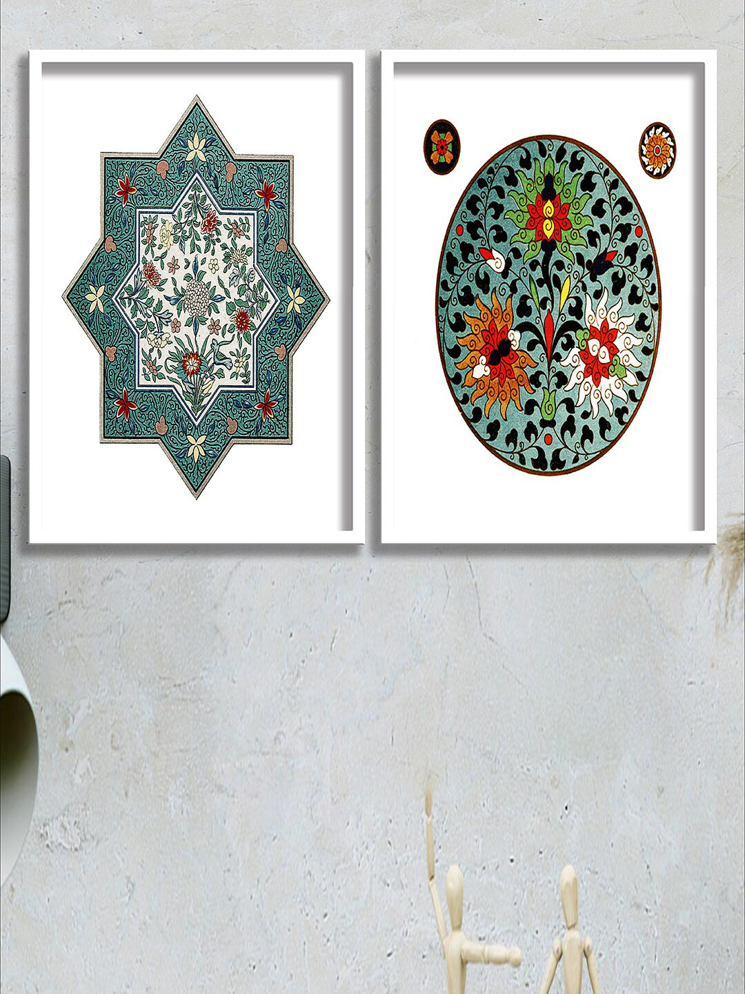 SAF Modern Canvas 2 Piece Wall Rectangle Paintings Wall Art - 27 x 19.5 In