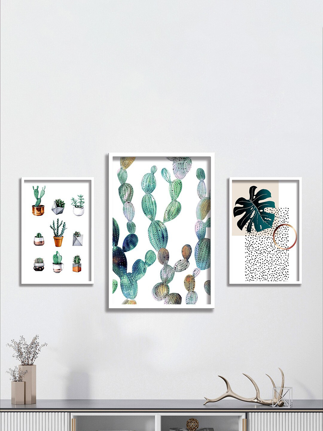 SAF Paper 3 Pcs Wall Rectangle Paintings Wall Art - 19.5x 34.5In