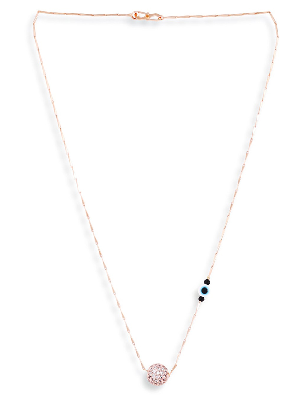 ABDESIGNS Rose Gold-Plated Artificial Stones & Beads Chain