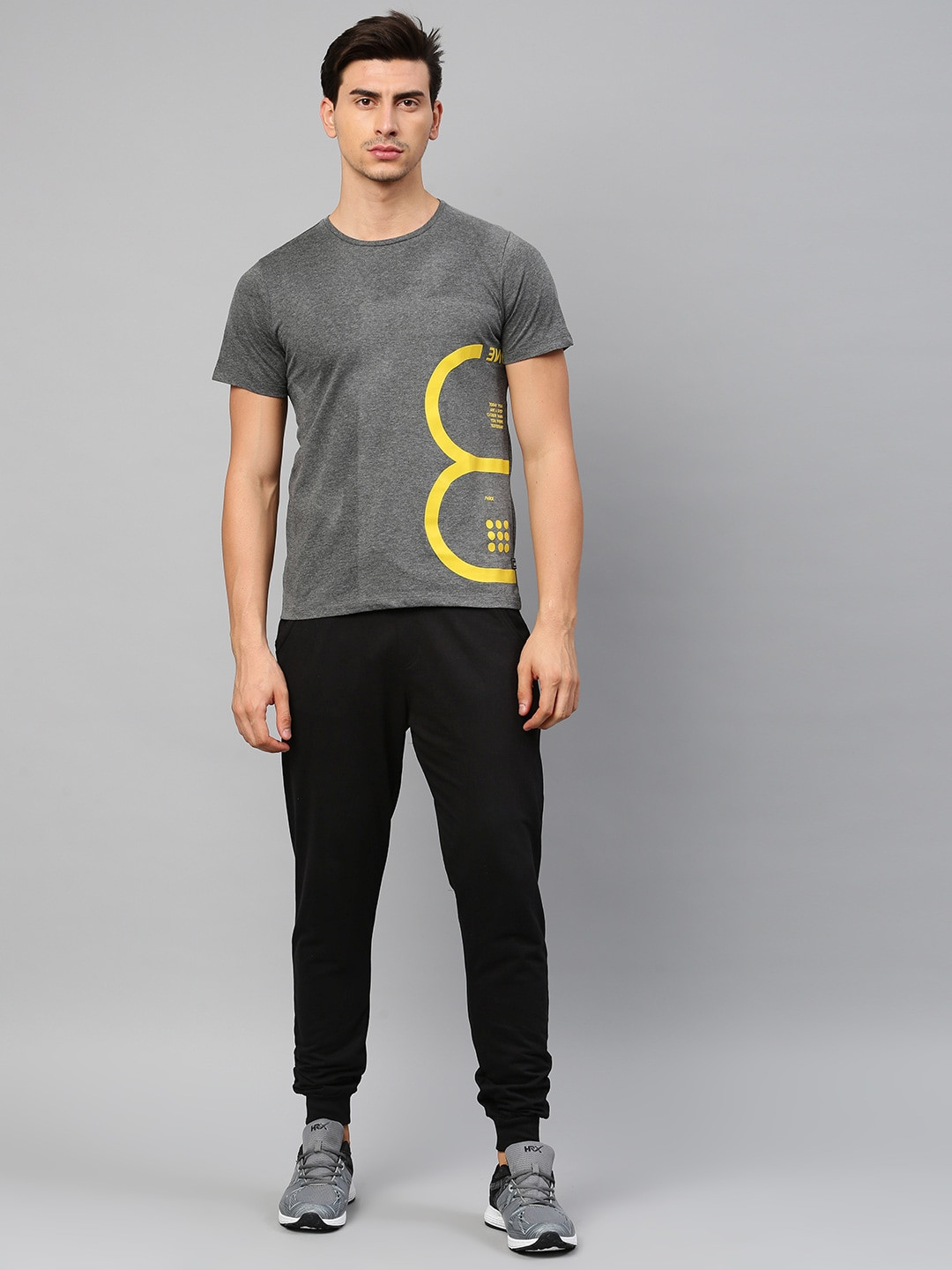 HRX by Hrithik Roshan Men Black Solid Active Skater Sports Joggers