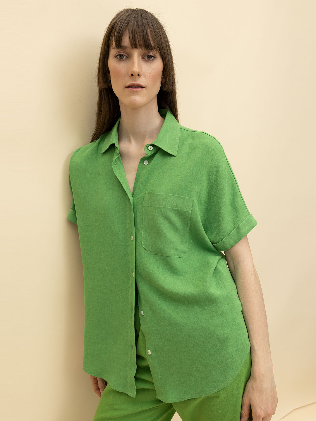 DeFacto Extended Sleeve Opaque Casual Shirt