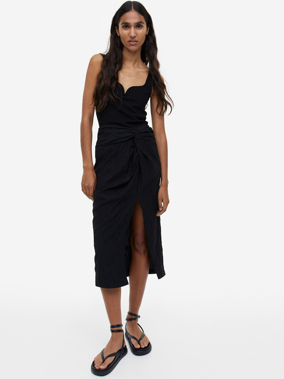 H&M Knot-Detail Skirt