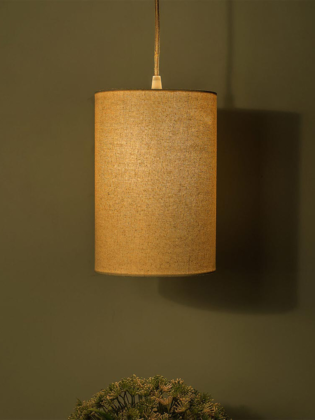 Homesake Beige Hanging Pendant Light With Fixture