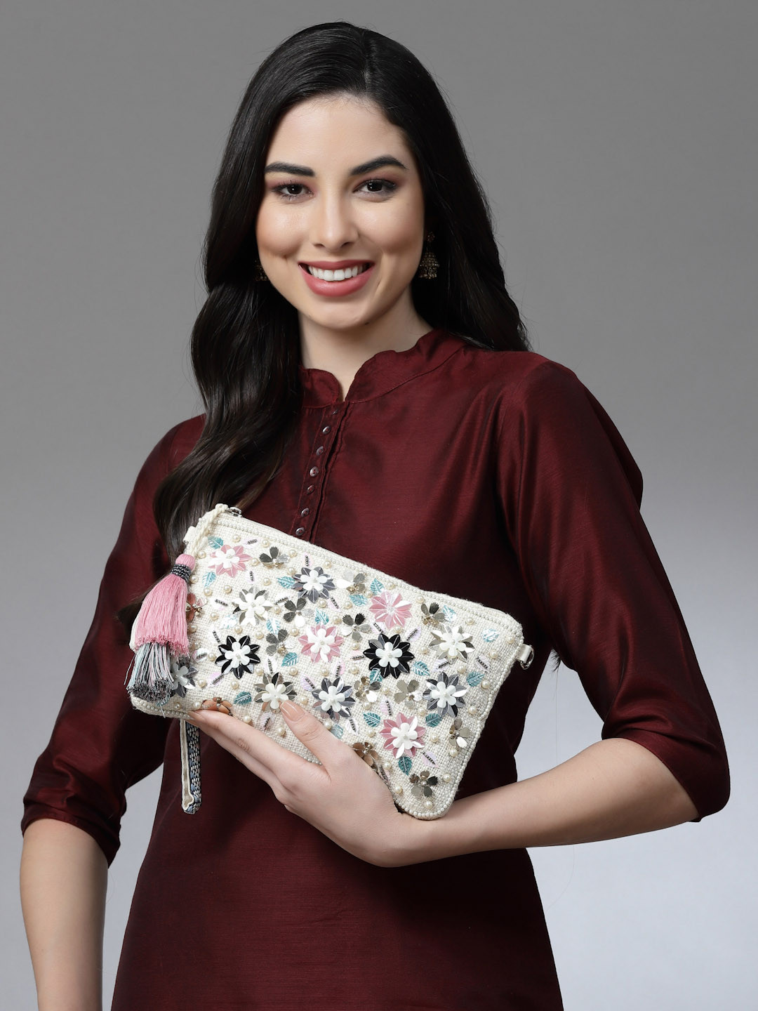Anekaant Embellished Beaded Sling Bag