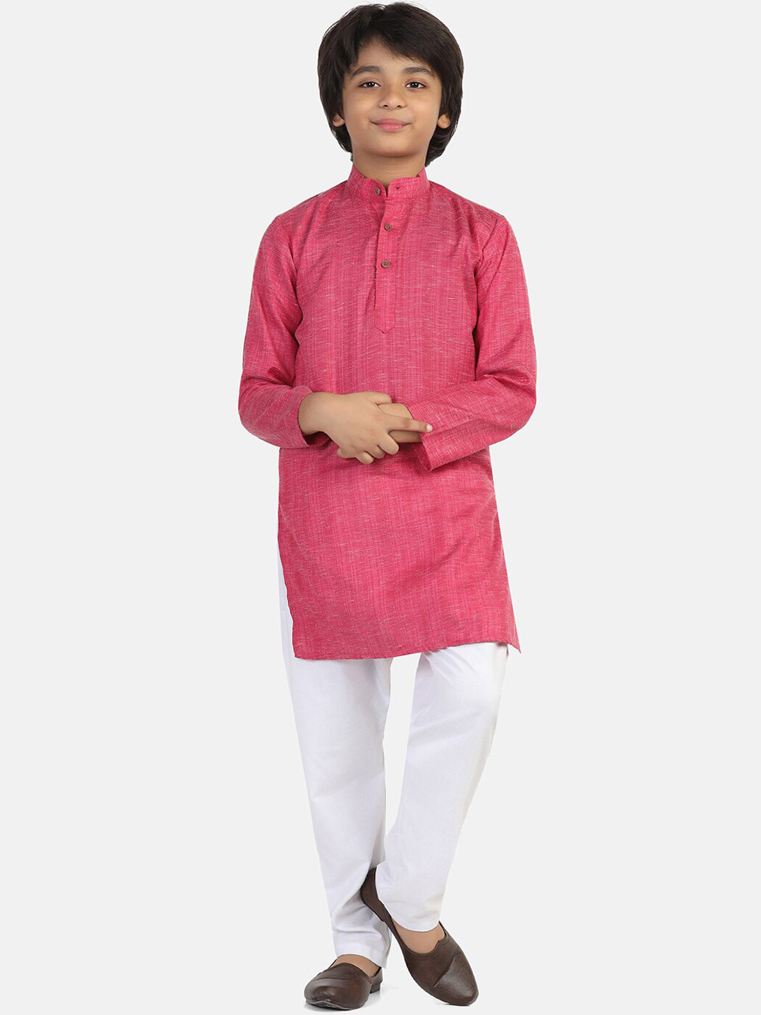 TAHVO Boys Pure Cotton Kurta With Pyjamas