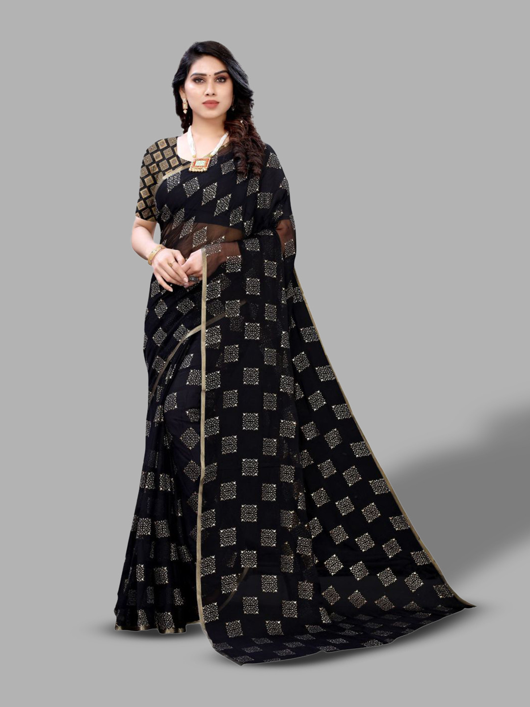 FABMORA Ethnic Motifs Saree